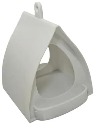 Aymzbd Comedero para Pájaros Exterior Decorativo Estación Colgante para Alimentar Aves Bandeja Compacta de Jardín Plato Recipiente de Alimento Hecho en PP Re, Blanco
