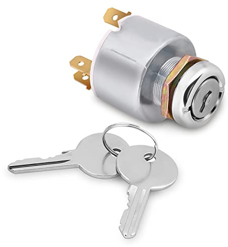 Interruptor Arranque Tractor, Llave Arranque Universal 12V, Interruptor de Encendido de 4 Posiciones con Encendido ON OFF, Interruptor de Controles de Encendido Utilizado para Automóviles, Motocicleta