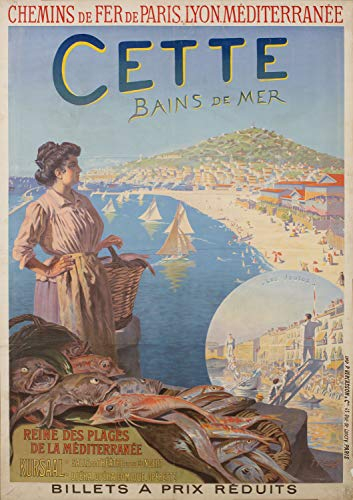 Cette Bains de mer by Toussaint Roussy 1903 French Art Nouveau Print Poster Wall Picture A4 +