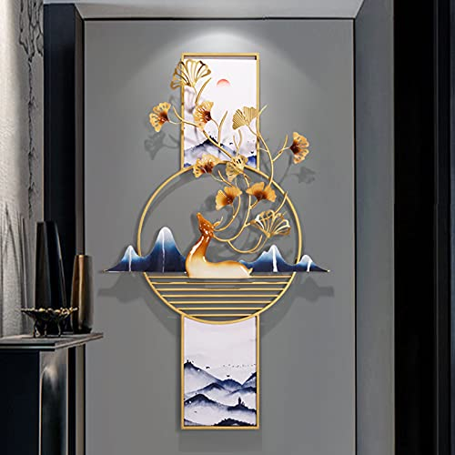 Daoyuan Metall Wanddeko Wandskulptur,Handgefertigt Wanddekor Zum Aufhängen,Eisen Wandskulpturen Wandbild Metallbild Metallkunst,Moderne Wandrelief Für Indoor Wohnzimmer Schlafzimmer Outdoor
