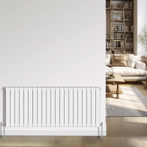 NRG White Radiator 600x1428mm Double Flat Panel Bathroom Designer Radiator
