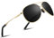 wearPro Sonnenbrille-Herren-Damen-Polarisiert Premium Metallrahmen Sonnenbrillen Unisex mit UV400 Schutz Vintage Schwarz Fahrerbrille (3-Gold Rahmen/Schwarze Linsen)
