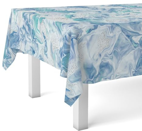 Martina Home Tovaglia in tela cerata Genil, 180 x 140 cm, colore: blu