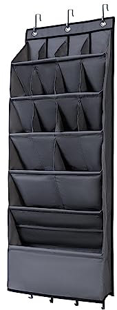 Milageto Tür-Schuhregal hängend für Kleiderschrank, Schuhaufbewahrungs-Organisator mit 16 tiefen Fächern, Kleiderschrank-Schuhhalter-Schuhregal für Wohnheim, Schlafzimmer, Wohnwagen