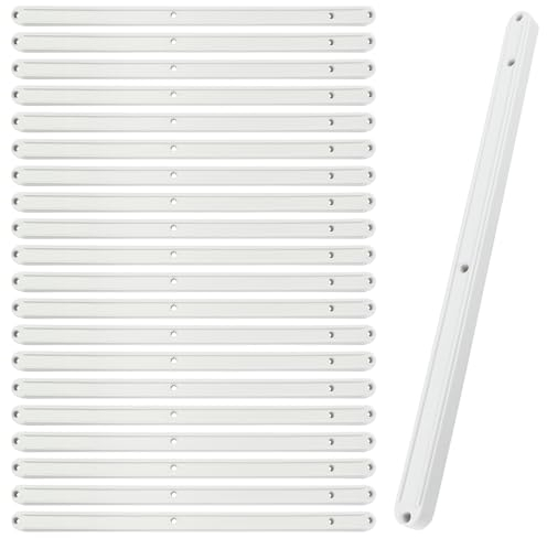 10 pares de guías de cajón de 296 mm de longitud, 13 mm de grosor, guías de plástico para cajones de cocina, armarios de cocina, cajones para cajones de 17 mm de ancho y superior, para cajones