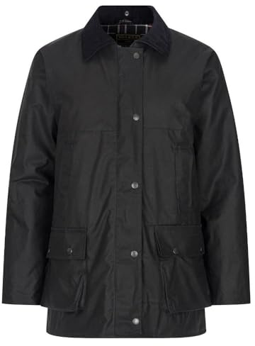 Walker and Hawkes - Veste Rembourrée Kirkstall en Cire pour Femmes - Bleu Marine - 16