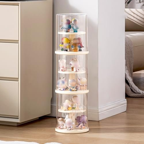 Vitrina de acrílico de esquina para coleccionables, organizador de juguetes de gran capacidad, estante para figuras de acción y figuras de anime