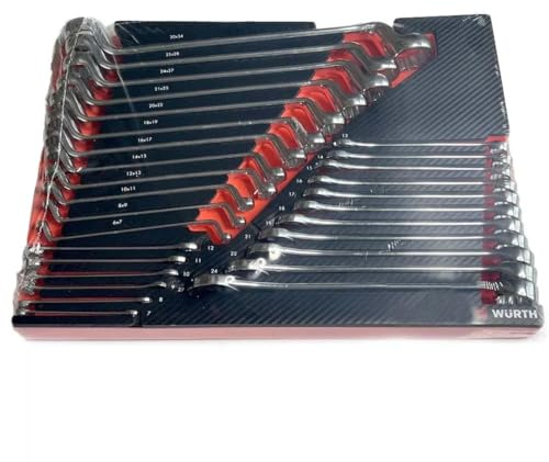 Wuerth Zebra Ringschlüsselsatz 29 Teile Ringmaulschlüssel tief gekröpft Schaumeinlage Werkstattwagen 0965905927 ORSY SYSTEM-SORTIMENT 8.4.1