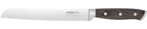 Judge Pro 14cm/8 Bread Knife - High-Grade Carbon Stainless Steel Blade, Dishwasher Safe, Hard-Wearing Wood Handle, Suitable for Loaves, Soft Bread and Pastries