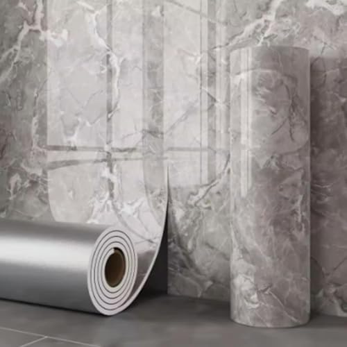 1 Rotolo Carta da Parati autoadesiva in Schiuma Spessa per Camera da Letto, Effetto Marmo, Piastrelle in Ceramica, Adesivo da Parete Impermeabile per Bagno