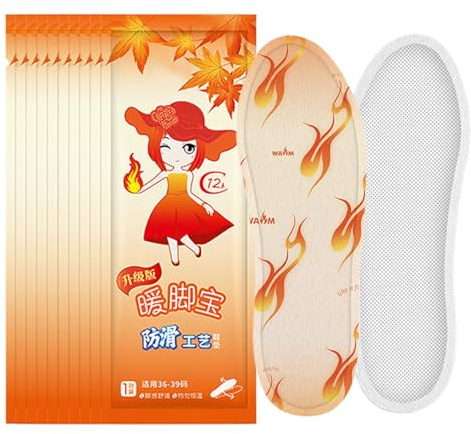 Semelles chauffantes 10 paires thermiques respirantes auto-chauffantes | Pochoirs thermiques pour déplacement, randonnée, pêche, ski, homme, femme, hiver, climat