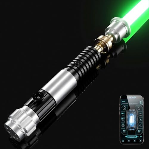 AthlChamp Upgraded APP Control Pixel Saber for Adults, Heavy Dueling Combat Saber, 34 Sound Effects & Infinite Colour Change (Pixel-164)
