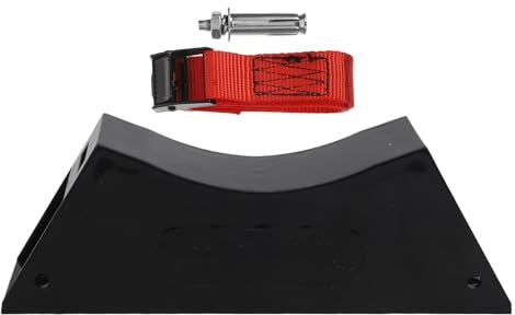 DONFAMDS Support Mural Compatible Universellement pour Bouteille de Gaz en Plastique Noir avec Sangle de Sécurité Antichute et Vis D'expansion pour de Secours