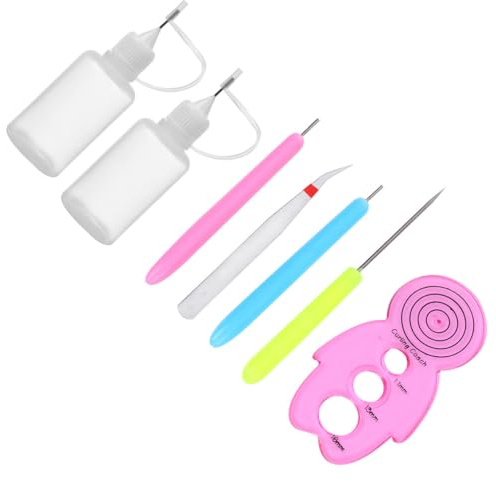 GRIRIW Strumenti per Quilling Set di 7 in Plastica e Inossidabile Colore Casuale per di Artigianato per Hobby Creativi e attività Manuali