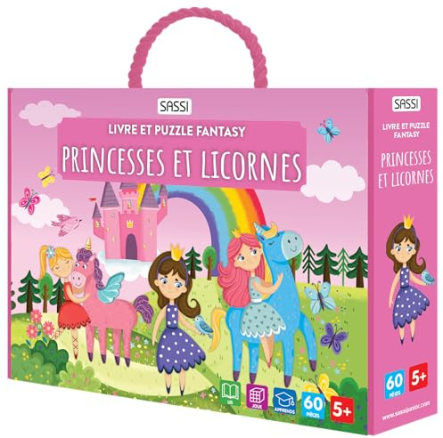 Livre et Puzzle Fantasy - Princesses et Licornes