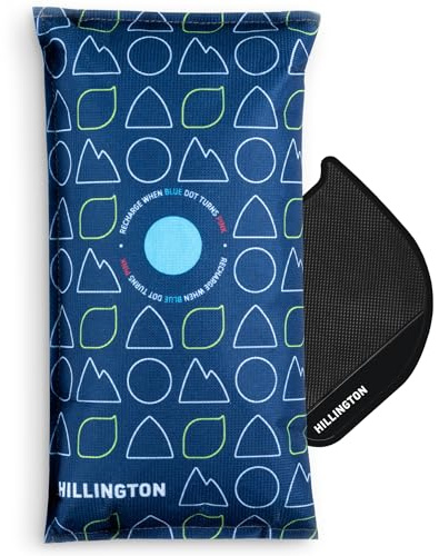 Hillington Car Dehumidifier Bag Reusable 1kg - 1-Pack Moisture Absorbers with Sticky Pads - Microwave Rechargeable, Condensation Absorbers for Windows - Reusable Dehumidifier Bags for Home and Cars