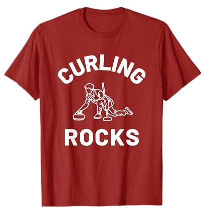 Funny Curling Rocks Winter Sport Curling Stone Curling Broom T-Shirt
