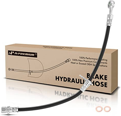 A-Premium Front Driver Brake Hydraulic Hose Compatible with Honda Models - CR-V 1997 1998 1999 2000 2001 2.0L - Replace# 01465S10010