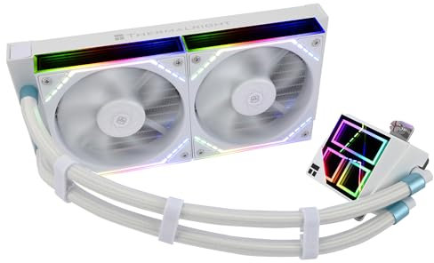 Thermalright Frozen Infinity 240 WHITE - Raffreddatore a liquido per CPU, doppia ventola PMM da 2000 giri/min, per CPU Aio AM4/AM5 e Intel LGA115X/2011/1700/1851, Infinity Mirror