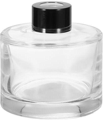 sourcing map 150ml/5oz Empty Glass Diffuser Bottle 3.1 x 3.1 Refillable Fragrance Accessories Aromatherapy Jar Container for Replacement Reed Diffuser DIY Home Bathroom Transparent