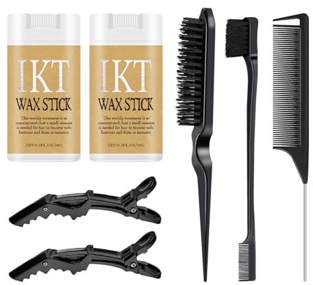 Set di 2 bastoncini di cera per capelli per donne e bambini, per acconciature non grigie