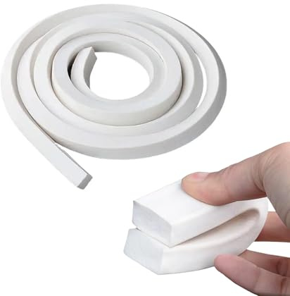 Stubotar Striscia di tenuta in schiuma di silicone 1M 10x30mm Guarnizione isolante antipolvere, insonorizzante e resistente alle intemperie per porte e finestre, flessibile
