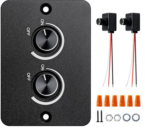 DC 12V Dimmer, Dimmer Schalter 5A 3 Drähte PWM LED Dimmschalter mit Drehregler, stufenloser Dimmer für LED Lampen für Wohnmobil, Wohnwagen, Boot, LKW, Camper, Lampe und einfarbige LED Streifen