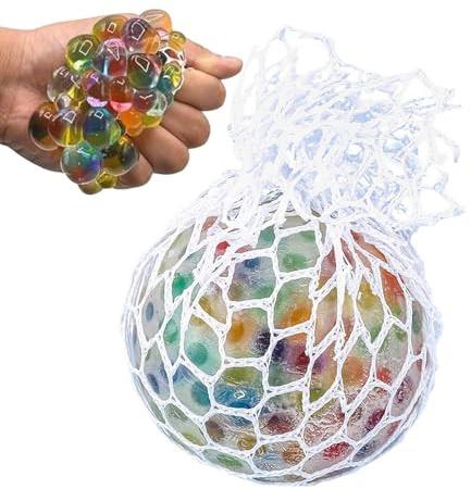 Balle Anti-Stress Manuelle | Boule Sensorielle Arc-en-Enfant,Jouet Sensoriel Apaisant pour et Adultes - Idéal pour Voyage Anniversaire Bureau École Maison Lieux de Travail Garçons Filles