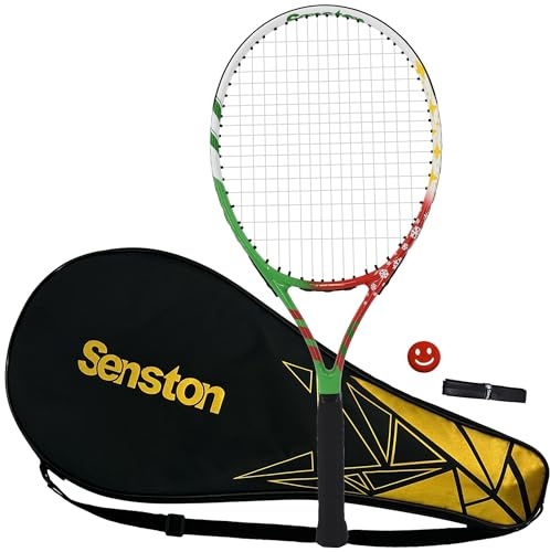 Senston 23 tum tennisracket med racketväska, lätt tennisracket 1 grepp, 1 vibrationsdämpare