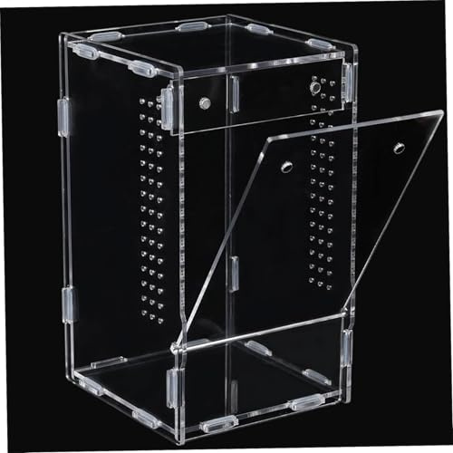 Caja de hábitat de araña saltarina, terrario de araña, Caja acrílica Transparente para Anfibios, Kit de Accesorios para Saltar.