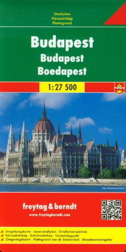 BUDAPEST: Umgebungskarte - Innenstadtplan - Straßenverzeichnis: PL 23