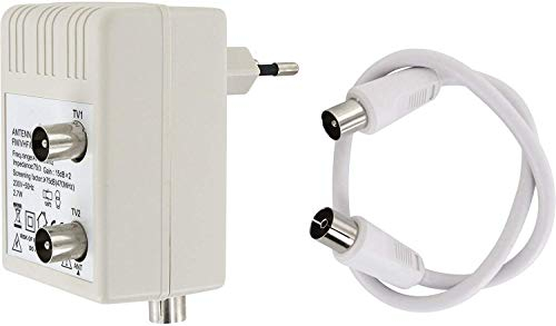 Digital Antennenverstärker für 2 Geräte - UHF VHF Kabel-TV DVB-T Sky FullHD