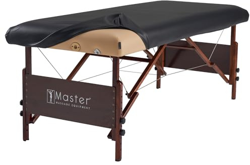 Master Massage torkbart skyddsöverdrag överdrag av PU-läder för oljerik massagesäng svart