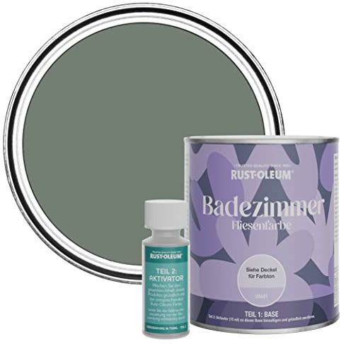 Rust-Oleum wasserfeste dunkelgrün Fliesenfarbe für Badezimmer in Matt Finish - Gelassenheit 750ML