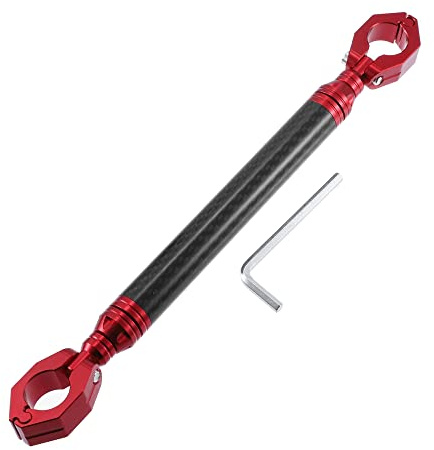 X AUTOHAUX Universal 22mm Red Motorcycle Balance Bar Crossbar Handlebar