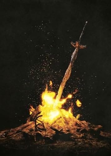 Displate Offiziell Dark Souls MetallPoster Magnetische Befestigung Inklusive Lizenziert Bilder Hochwertiges Poster Bonfire Poster 45 cm x 32 cm