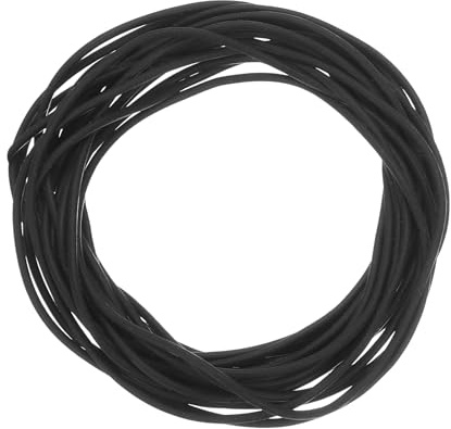 sourcing map Silicone Foam Seal Strip,1.5mm(0.06) Dia 4 Meters(13.12 Ft) | Black Sponge Rubber Weather Seal Strip Round Rubber Cord Solid for Machinery and Industries