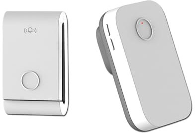 Swokely Sonnette sans fil Kit de boutons de sonnette auto-alimentés, 38 sonnettes, portée jusqu'à 100 m, sonnette sans fil pour bureau à domicile, Plug and Play, installation simple