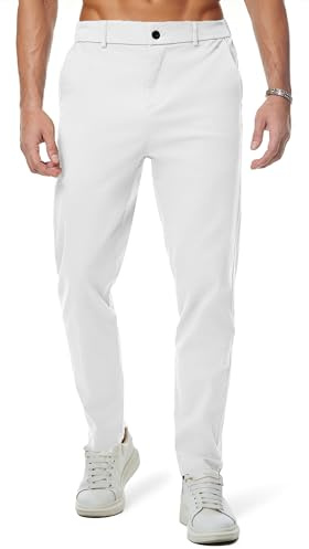 JMIERR Chino Hose Herren Baumwolle Business Männer mit Taschen | Anzughose Herren,Jogginghose,Sweatpants,Cargohose,Bequeme Stof,mit Kordelzug,Elastische Taille,mit Taschen,Freizeit,Golf