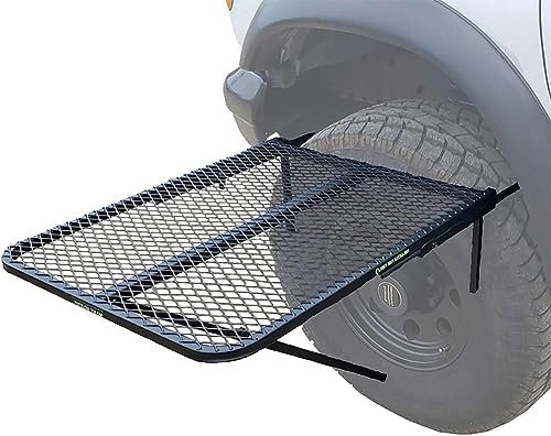 Mesa de camping plegable de altura ajustable para caravanas, patios traseros al aire libre, barbacoa, mesa portátil de picnic con neumáticos de coche, mesa de ruedas de escritorio para exteriores, 70