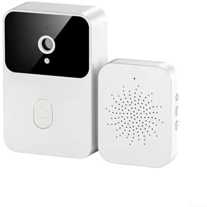 Sonnette vidéo intelligente sans fil, interphone HD bidirectionnel avec vision nocturne et fonction de changement de voix, pour système de sécurité domestique KEMENT (blanc)