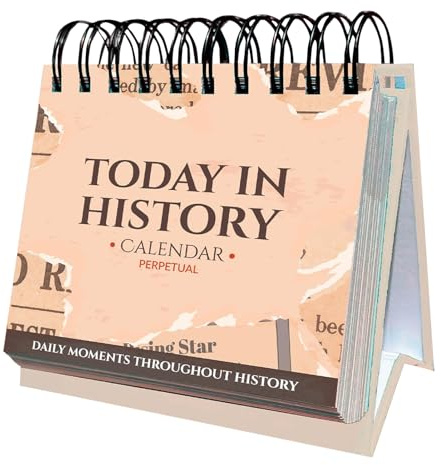 Calendrier perpétuel – Décoration d'intérieur historique, faits sur le monde quotidien, calendrier de bureau pour salon, étude, accessoire de bureau éducatif, design haut de gamme avec affichage