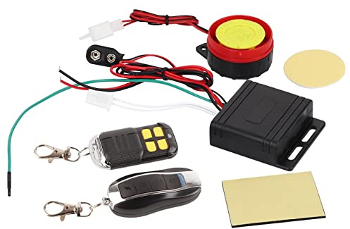 Ejoyous Motorcycle Alarm System 12V Universal Anti-Theft Security Alarm with Double Remote Control, 125 dB Super Anti-Hijacking Moto Bike Siren