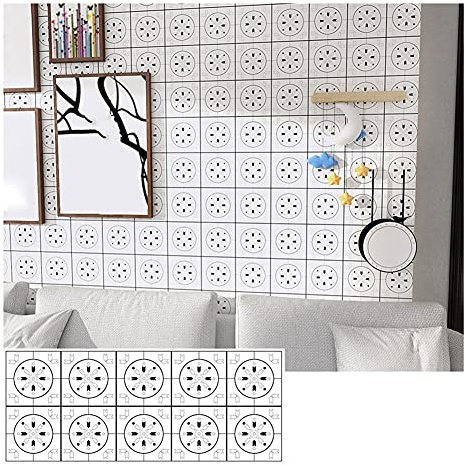XiinxiGo 3D Selbstklebende Wandfliesen Aufkleber, Peel und Stick Umweltfreundlich Polypropylen Tapete Anti Mold Badezimmer Esszimmer Küche Hotel Dekoration,Stil 7,40Stück(20 * 20 cm)