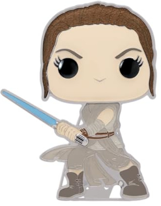 Loungefly POP! Large Enamel Pin STAR WARS: REY - Rey Emaille-Nadeln - Niedliche Brosche Zum Sammeln - Für Rucksäcke & Taschen - Geschenkidee - Offizielle Handelswaren - Movies Fans