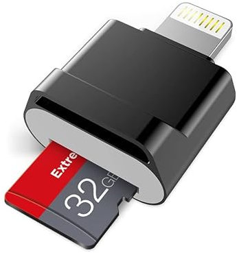 [Apple MFi Certified] Micro SD Card Reader for iPhone iPad,Lightning to Micro SD/TF Card Reader Viewer Adapter Memory Card Reading for iPhone 14/13/12/Pro Max/11/X/XR/8 Support iOS 14 15 16 17 System