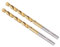 CoCud Torsion Foret Mèches, 3,3 mm Perçage Diamètre, Titane Revêtement Haute Vitesse Acier 6542 Droit Rond Tige - (Applications: pour Inox Acier Alliage Métal), 2-Pièces
