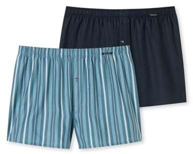 Schiesser Herren 2 Pack Boxershorts Baumwolle Web Multipack - Webboxer, Sortiert 14_180202, 8