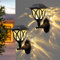 Solpex Solar Lights Outdoor Garden,2 Pack Solar Powered Outdoor Wall Lights, Waterproof Solar Fence Lights Decoration for Patio, Garage, Shed,Yard,Deck,Warm White