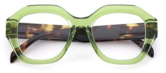 Corpo-otto Vogue Lesebrille, Grün-Schildkröte, 2 Diottria